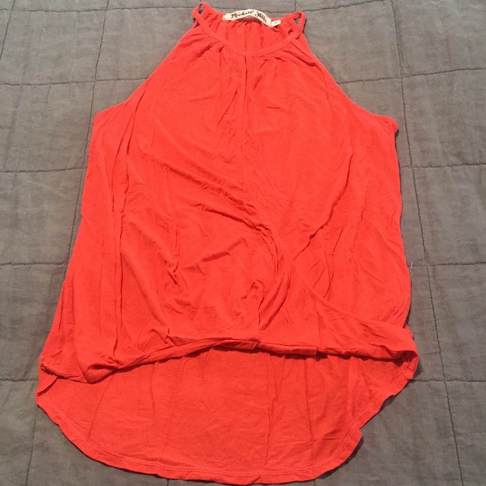 My Michael Stars red wrap tank top os